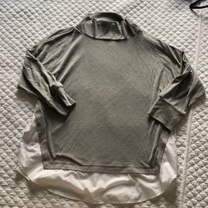 3/4 sleeve mock neck top
